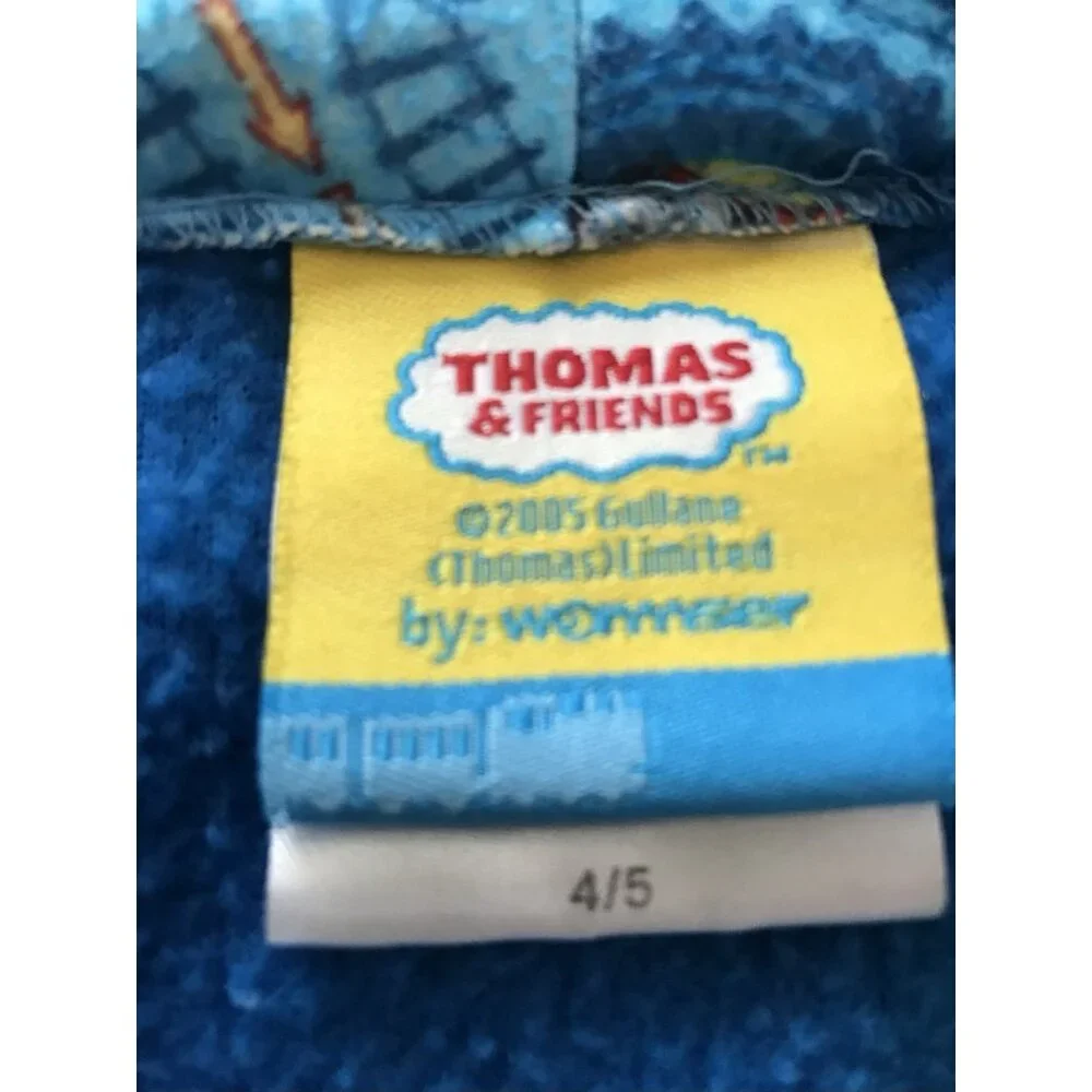 Thomas & Friends Tank Robe Boys Size 4/5 Blue Tie‎ Waist